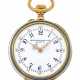 PATEK PHILIPPE. AN ATTRACTIVE 18K GOLD, ENAMEL AND DIAMOND-SET POCKET WATCH - photo 1