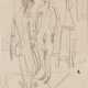 Ernst Ludwig Kirchner. Zwei stehende nackte Mädchen vor Ofen - photo 1