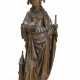 A CARVED OAK FIGURE OF SAINT BARBARA - photo 1