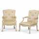 A PAIR OF GEORGE III CREAM-PAINTED ARMCHAIRS - Foto 1