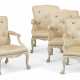A SET OF FOUR EARLY GEORGE III CREAM-PAINTED ARMCHAIRS - photo 1