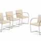 A SET OF FOUR CHROMED FLAT STEEL 'BRNO' ARMCHAIRS - photo 1
