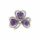 LATE 19TH CENTURY AMETHYST AND DIAMOND SHAMROCK BROOCH - photo 1