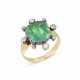 ANTIQUE EMERALD AND DIAMOND RING - photo 1