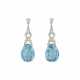 ART DECO AQUAMARINE AND DIAMOND EARRINGS - photo 1
