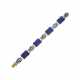 CARTIER LAPIS LAZULI, ENAMEL AND SEED PEARL BRACELET - photo 1