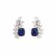 SAPPHIRE AND DIAMOND EARRINGS - Foto 1