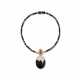 GRIMA AGATE, FIRE OPAL AND DIAMOND PENDANT, 1990s - Foto 1