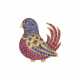RENÉ BOIVIN SAPPHIRE AND RUBY BIRD BROOCH - Foto 1