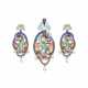 RENAISSANCE REVIVAL PEARL, ENAMEL AND DIAMOND PENDANT/BROOCH AND EARRING SET - photo 1