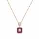 ILLUSION-SET RUBY AND DIAMOND NECKLACE - photo 1