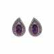 AMETHYST, PINK SAPPHIRE AND DIAMOND EARRINGS - photo 1