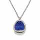 SAPPHIRE AND DIAMOND PENDANT NECKLACE - photo 1