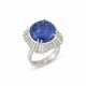 SAPPHIRE AND DIAMOND BALLERINA RING - фото 1
