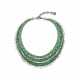 DE GRISOGONO EMERALD AND DIAMOND NECKLACE - photo 1