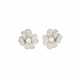 CARTIER CULTURED PEARL AND DIAMOND FLOWER EARRINGS - photo 1