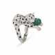 CARTIER ONYX, DIAMOND AND EMERALD 'PANTHÈRE' RING - Foto 1
