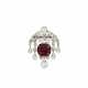 SPINEL AND DIAMOND BROOCH/PENDANT, FIRST QUARTER OF THE 20TH CENTURY - photo 1