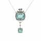 . Aquamarine-Diamond-Pendant-Necklace - photo 1