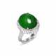 JADEITE AND DIAMOND RING - Foto 1