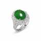 NO RESERVE - JADEITE AND DIAMOND RING - photo 1