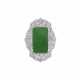 NO RESERVE - JADEITE AND DIAMOND BROOCH - Foto 1