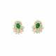 EMERALD AND DIAMOND EARRINGS - photo 1