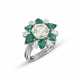 NO RESERVE - DIAMOND AND EMERALD RING - photo 1