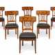 SUITE DE SIX CHAISES D`&#201;POQUE CONSULAT - Foto 1