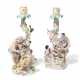 Meissen, 2 Figurenleuchter "Sommer und Winter" - photo 1