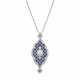 ART DECO SAPPHIRE AND DIAMOND PENDANT - photo 1