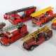 7 Feuerwehr-Leiterwagen 1950-70er Jahre, 1x Justra… - Foto 1