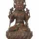 Guanyin China, ca. 15. Jh., Bronze, Reste einer al… - Foto 1