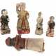 Konvolut 5 Figuren 19./20. Jh., 4 Holzfiguren mit … - Foto 1