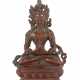 Bodhisattva Dorje Sempa Tibet, um 1900, Bronze pat… - photo 1