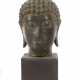 Buddhakopf Thailand, 19. Jh., dickwandige Bronze a… - photo 1