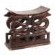 Hocker mit Schlangenstützen wohl Ghana, Holz, zwei… - photo 1