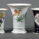 3 Trompetenvasen mit Blumenmalerei Meissen, nach 1… - photo 1