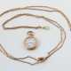 Damentaschenuhr mit Kette Um 1900, Gelbgold 585, p… - photo 1