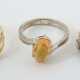 3 kleine Ringe modern/um 1900, Gelbgold 585 und 2 … - фото 1