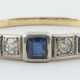 Ring mit Steinen Um 1900, Gelbgold 750, säuregeprü… - Foto 1