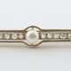 Art Déco-Brosche mit Diamanten & Perlen 1930er Jah… - Foto 1