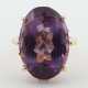 Cocktailring mit Amethyst 1960er Jahre, mit eingef… - photo 1