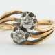 Ring mit Diamanten 20. Jh., Gelbgold/Weißgold 585,… - photo 1