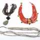 3 Colliers aus Glasperlen 20. Jh., aus Glasperlen,… - photo 1