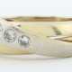 Ring mit Diamanten modern, Gelb- und Weißgold 585,… - Foto 1