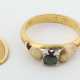 Ring und 2 Anhänger modern, Ring mit grünem Stein,… - фото 1
