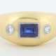 Ring mit Steinen modern, Gelbgold 750, punziert, b… - Foto 1