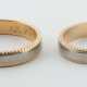 Paar Eheringe modern, Gelbgold/Weißgold 750, punzi… - Foto 1