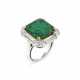 CARTIER EMERALD AND DIAMOND RING - photo 1